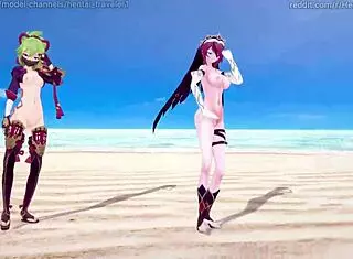 Genshin Impact MMD: Rosaria, Kuki, and Shinobu in Rockabye