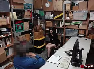 Teen Thief Fucked by Elderly Officer in Office... Oops!