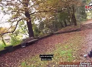 old german housewife picked up in park for outdoor sex with big natural tits