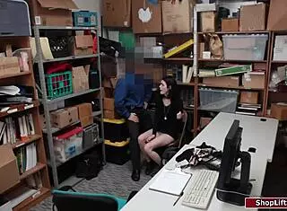Teen Thief Fucked by Elderly Officer in Office... Oops!