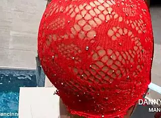 She twerks her ass in short dress without panties