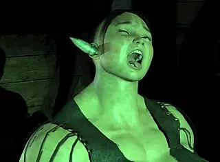 Muscular bodybuilder devours gown in bold fashion