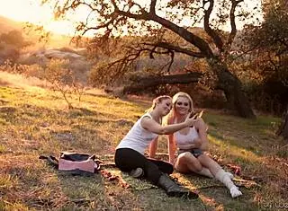 Bold lesbian action with Remy LaCroix and Alli Rae in pussy licking and orgasm scene