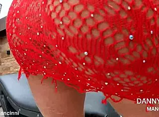 She twerks her ass in short dress without panties