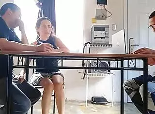 latina wife sneaky blowjob under table in homemade teen clip