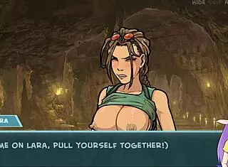 lara croft gives tempting blowjob