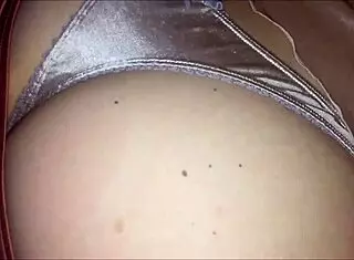 French amateur blowjob in sexy satin lingerie