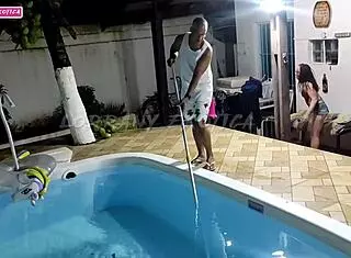 Passionate encounter with pool cleaner Alex Lima Oficial