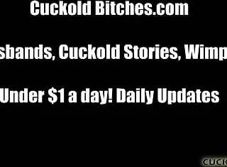 I watch a real man fuck my pussy in BDSM humiliation as slave