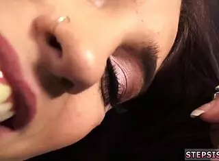 old stepmom sucks banana 😏