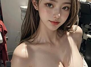 نموذج آسيوي هينتاي ثلاثي الأبعاد في جلسة الحلاقة