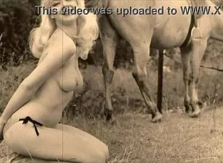 Beauty bends over for the beast's vintage fuck