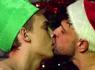 Young Elf Gets Hole Fucked And Fisted By Muscle Santa