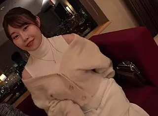 Young Japanese Babe Blows AV Actor In Homemade Scene