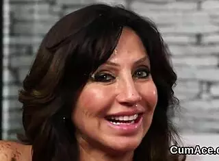 Randy Hottie Gets Jizz Load on Face and Eats It All!