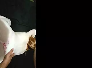 sexy red headed girl with very nice ass