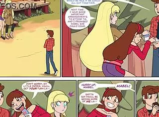 Blonde Anime Threesome with Big Tits