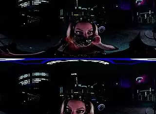 Karma Rx in cyberpunk alley doggystyle