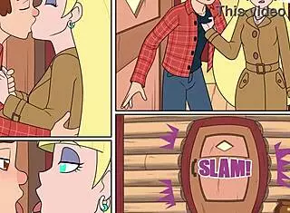 Blonde Anime Threesome with Big Tits