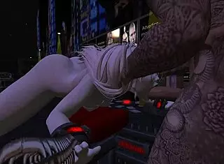 Public bound cute 3d bondage game outdoor