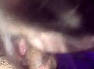 Sloppy blowjob on big cock