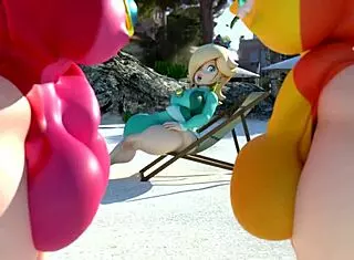 Exploring Futa Island with big cock and massive cumshots in wild action