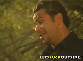 Let's fuck outside with this cute brunette and her big boobs! 😍