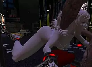 Public bound cute 3d bondage game outdoor