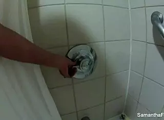 samantha saint strips and rips clothes in behind the scenes bathing fun