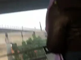 touching chubby girl's nylon jacket on street 😏