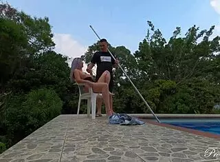 I Want To Sunbathe Naked But I Prefer To Fuck The Maintenance Guy