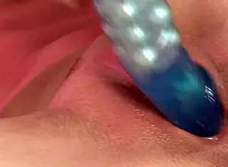Demi A Plays With Blue Dildo In Intense Session