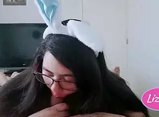Lizren In Easter Bunny Cosplay With Anal Plug