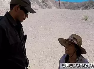 Paisley Parker, the fake cop, gives her first blowjob in uniform