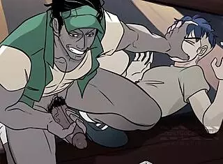 Gay rough sex over pizza 🍕