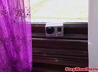 Glam milf seduces stepdaughter's boyfriend in threesome