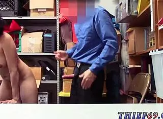 petite teen in uniform apprehended by police for stealing leads to hardcore punishment!