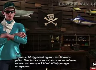 Treasure of Nadia - hand squeeze as she takes throat e1 53.