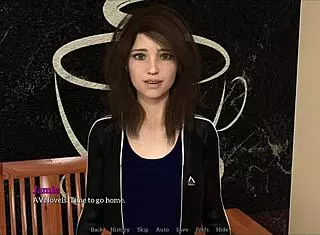 Reliving my new memories with brunette in game.