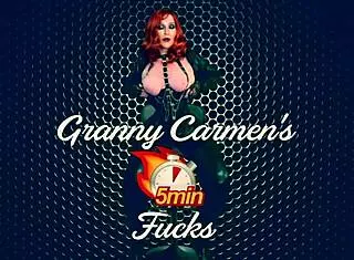 Granny Carmen Gets Her Christmas Cum in Missionary Position. She Moans Loudly in the Old House.