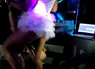 The naughty caipirinhas are dancing pole at the swing house.