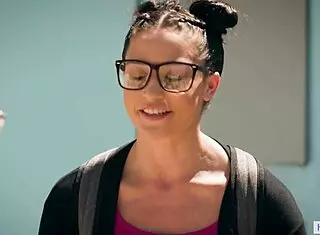 Aidra Fox And Jillian Janson Lick Nerd Teen Sabina Rouge In Lesbian Orgy