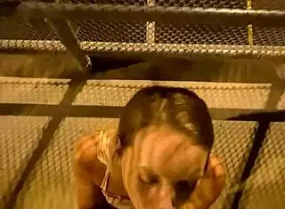 Sex While Getting Food and Fucked on Bridge in Public