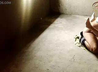 School girlfriend fucked in new house