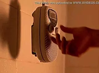 tania saulnier looks so sexy bathing nude in the shower, doesn't she?