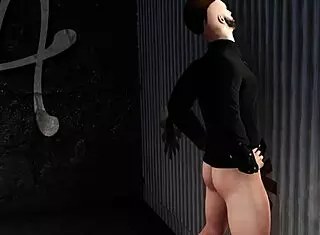 feeding a little bird through gloryhole