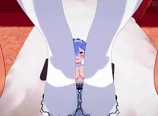 Rem's big boobs maid sex in 3D POV hot?
