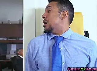 Latina cutie victoria valencia in hot office blowjob