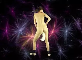 My sweet dances to asian music with buttplug in ass