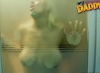 blonde rides monster cock in steam